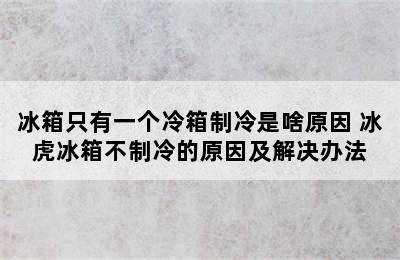 冰箱只有一个冷箱制冷是啥原因 冰虎冰箱不制冷的原因及解决办法